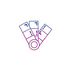 Color palette line gradient design