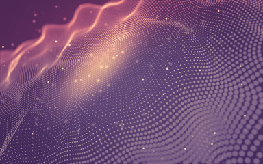 Abstract background. Molecules technology with polygonal shapes, connecting dots and lines....