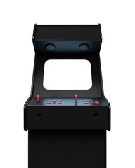 Machine arcades with empty bottom and screen.