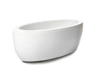 Clean bathtub isolated on white