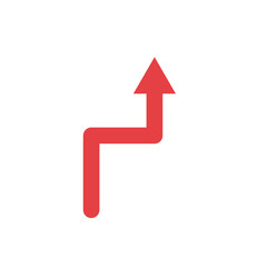 Isolated red arrow icon vector design