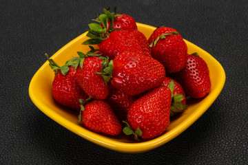 Sweet strawberry in the bowl