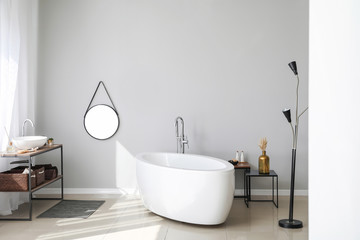 Stylish interior of modern bathroom