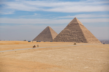 Fototapeta na wymiar Famous pyramids of Cairo, Egypt