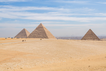 Fototapeta na wymiar Famous pyramids of Cairo, Egypt