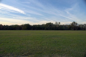 Empty Field with Blue Sky