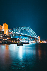 Obraz premium Sydney Skyline w nocy