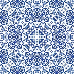 Portuguese ornamental azulejo ceramic.