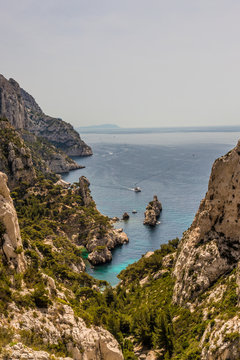 A view of Calanques in Marseille France