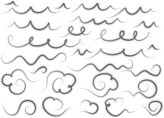 clouds and lines design backgroudn