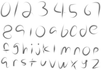 numbers and fonts letter design