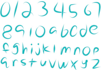 numbers and fonts letter design