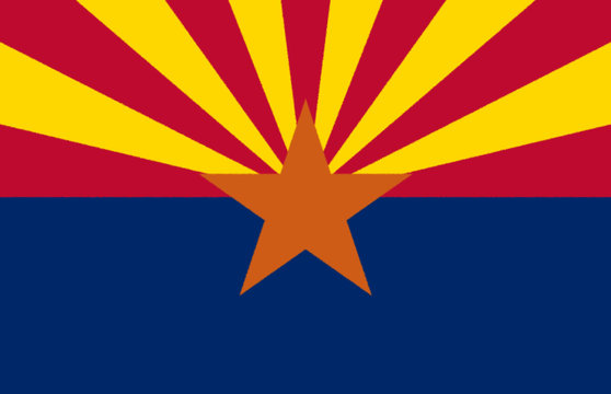 Glossy flag of the state of Arizona
