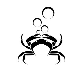 simple vector crab creative logo