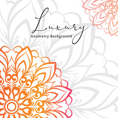 Luxury Geometric Background, Mandala, floral pattern