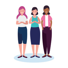 Fototapeta premium beautiful women avatar character icon vector illustration design
