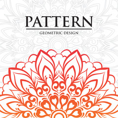 Luxury Geometric Background, Mandala, floral pattern