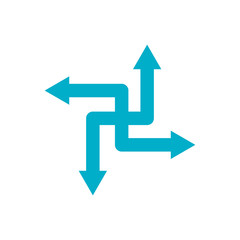 Isolated blue arrows icon vector design