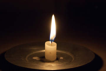 candle in dark