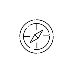 Isolated compass icon line design