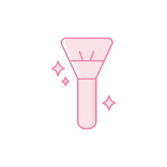 Isolated make up powder brush fill design