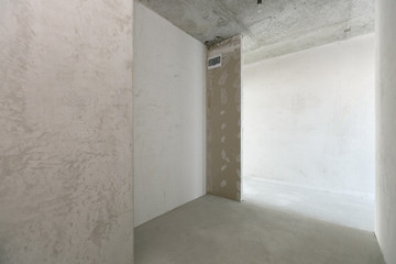 interior of the apartment without decoration