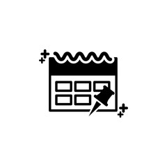 Isolated calendar icon line design
