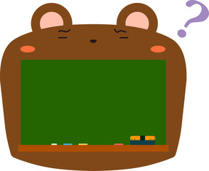 Cute brown Bear blackboard