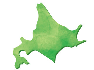 水彩風の北海道