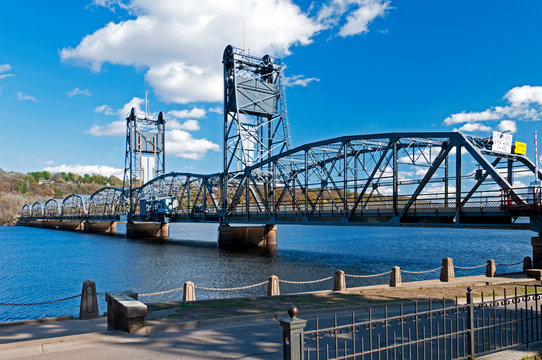 Stillwater Lift Bridge on St Croix River in Stillwater, Minnesota