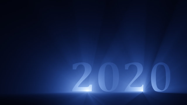 2020 Fantasy universe  space background  ,volumetric lighting. 3d render