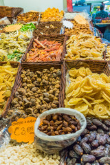 Market scene in Ventimiglia Italy