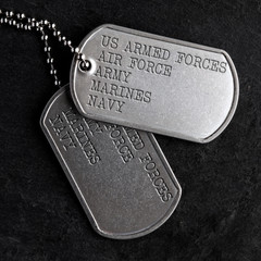 Old military dog tags