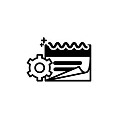 Isolated calendar icon line design