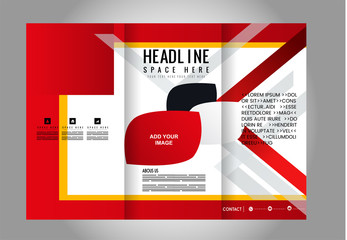 Vector Tri Fold Brochure Design. Corporate Leaflet, Cover Template