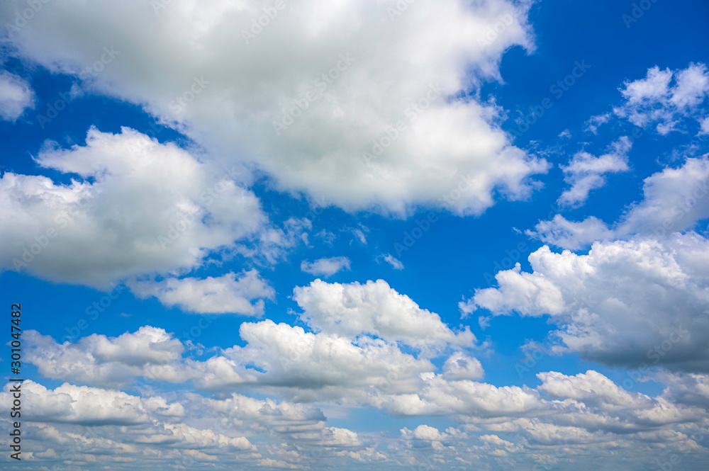 Wall mural beautiful sky clouds nature background.