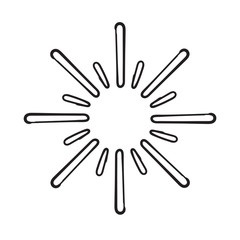 doodle design element, starburst doodle ,sparkling doodle,firework doodle.cartoon style vector