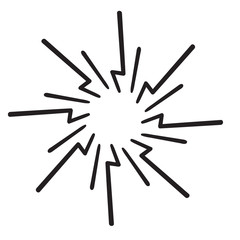 doodle design element, starburst doodle ,sparkling doodle,firework doodle.cartoon style vector