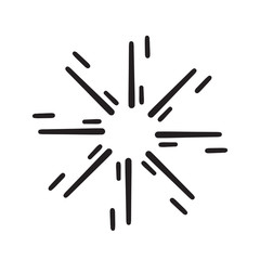 doodle design element, starburst doodle ,sparkling doodle,firework doodle.cartoon style vector