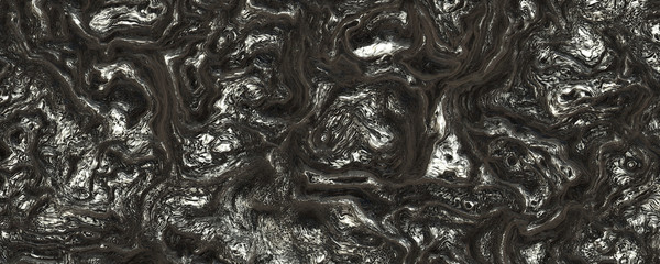 Wavy black abstract stone texture background