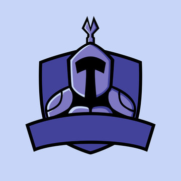 Titan With Shield Badge Sport Logo