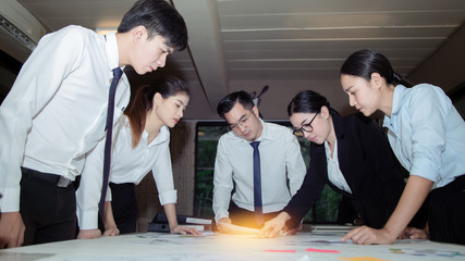 Businesspeople discussing together in conference room during meeting at office