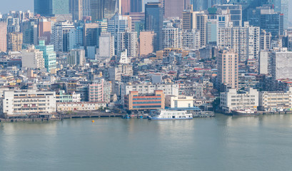 Residential buildings on the coast of Macau