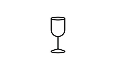 wine glass icon vector