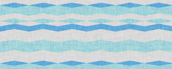 Blue beach mat diamond pattern zigzag texture background