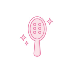 Isolated hair brush icon fill design