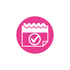 Isolated calendar block and flat design