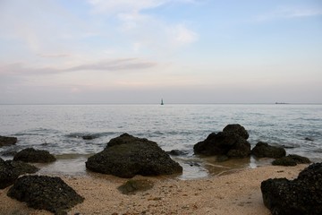 sunset on the beach