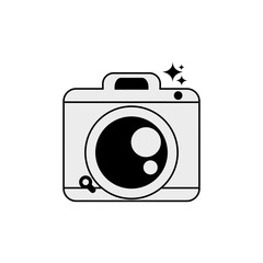 Isolated camera icon line design