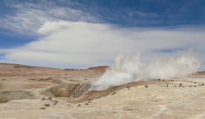 The Sun of Tomorrow is a desert area of ​​approximately 2 km² of extension, located in the south of Bolivia, in the department of Potosí